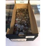 A tray of various coins