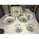A quantity of Masons china including bowls