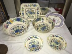 A quantity of Masons china including bowls