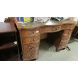 A good quality mahogany kneehole desk.