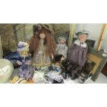 A mixed lot of dolls etc.