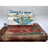 A mousetrap game & table soccer