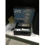 A JVC car radio cassette player