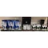 A quantity of cut glass crystal glasses (boxed) ****Condition report**** All in good