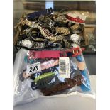 A large quantity of gents watches & some ladies & good selection of straps