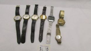 7 wristwatches including Gent's Longines, Ladies Seiko, Seconda etc.