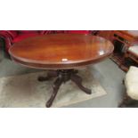 A Victorian oval mahogany loo table.