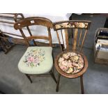 Two old bedroom chairs
