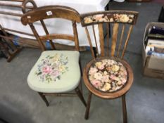 Two old bedroom chairs