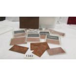 An excess of 60 early 20th century chemist and pharmacist medicinal copper printing plates.