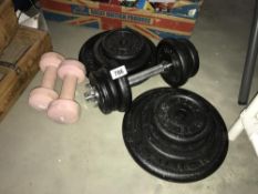 A quantity of keep fit weights