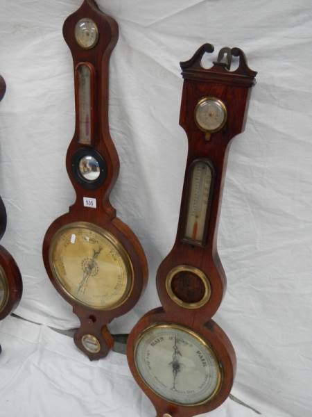 3 Victorian banjo barometers in need of restoration. - Image 8 of 9