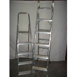 2 Aluminium step ladders.