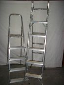 2 Aluminium step ladders.