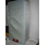A single bed base and mattress in good condition, 92 x 190 cm.