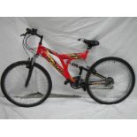 A "Klondike Canyon" 18 speed mountain bike in good condition.