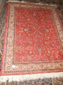 A Belgian silk rug 140 x 100 cm and a Belgian silk runner 200 x 70 cm.