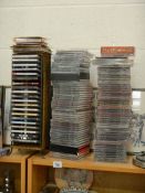 A quantity of CD's and rack.