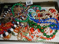 A mixed lot of old necklaces etc.