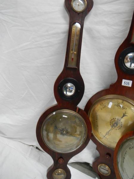 3 Victorian banjo barometers in need of restoration. - Image 3 of 9