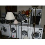 A good collection of standard, table and spot lamps, 6 in total.