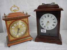 2 bracket style mantle clocks in working order.