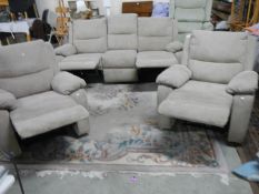 A good three piece reclining suite.
