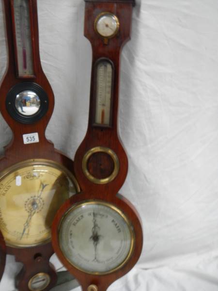 3 Victorian banjo barometers in need of restoration. - Image 2 of 9