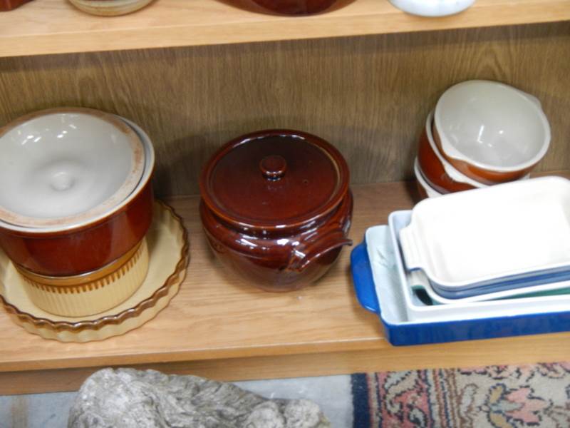 3 shelves of kitchen ceramics, pestle and mortar etc. - Image 3 of 3