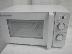 A good clean Russell Hobbs microwave oven, in good condition.