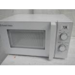 A good clean Russell Hobbs microwave oven, in good condition.