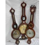 3 Victorian banjo barometers in need of restoration.