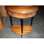 A 1960's D shaped hall table in good condition.