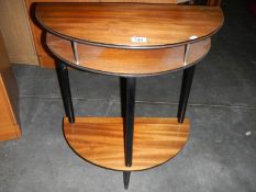 A 1960's D shaped hall table in good condition.