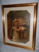 An old Pear's print in modern frame entitled 'The Wanderer's Return', in good condition.