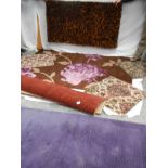 7 rugs in good condition, Brown, purple flowers 205 x 145 cm, Red dot 130 x 170 cm,