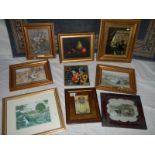 A good lot of framed pictures and prints.