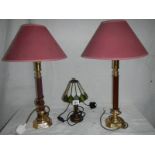 A pair of table lamps (62 cm tall ).