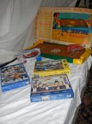 An old Crossfire game, jigsaw puzzles etc.