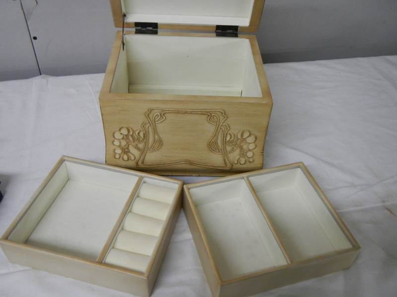 A good quality Macintosh style jewellery box, 24 cm 2ide, 20 cm deep, 20 cm high. - Image 7 of 8