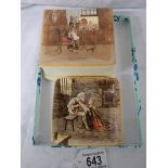 2 Newhall pottery items featuring Dicken's scenes.