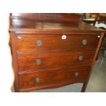 A mahogany 3 drawer chest.