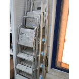 4 aluminium step ladders.