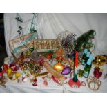 A good lot of mid 20th century and later Christmas decorations.