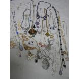Approximately 30 assorted necklaces, all in good condition.
