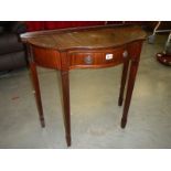 A good mahogany serpentine front hall table.