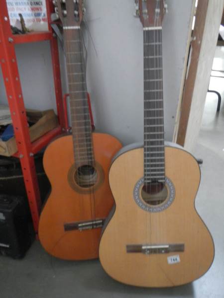 A Dulcet classical guitar, an 'El Primo' guitar, a practice amp and a Lark cased violin. - Image 2 of 6