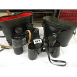 2 pairs of binoculars, one 7 x 35 Japanese and 12 x 40 Tento Russian.