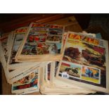 A quantity of well read Eagle comics.