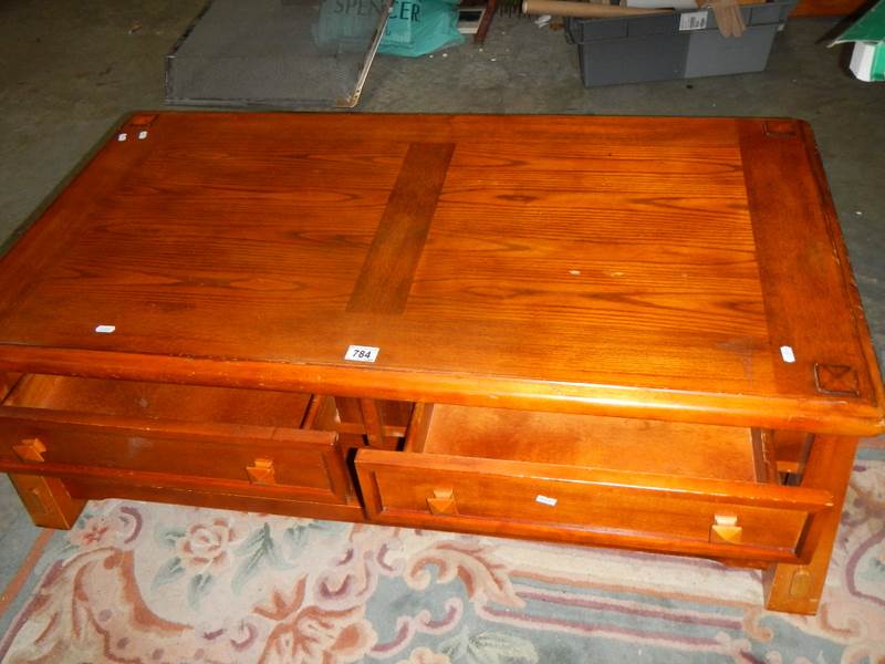 A low 2 drawer coffee table. - Image 2 of 2